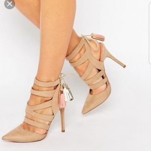 Miss Kg Alana Ghillie Heeled Shoes Tan